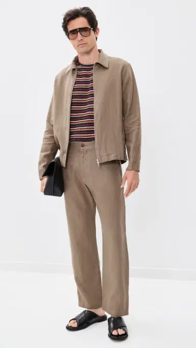 NN07 Aden Relaxed Linen Pants 32 Clay Mirage | Thumbnail 5