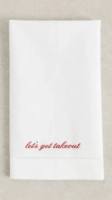 Abbode Let's Get Takeout Tea Towel | Thumbnail 2