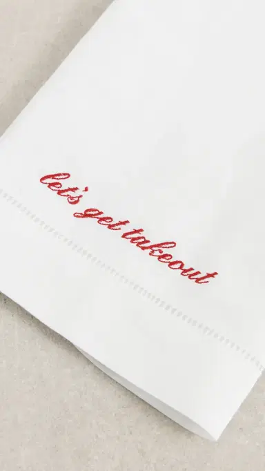 Abbode Let's Get Takeout Tea Towel | Thumbnail 3