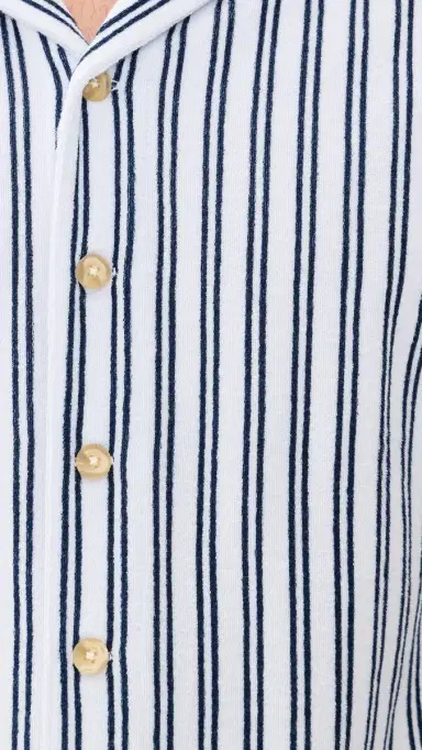 Fair Harbor x Foot Joy Ravello Terry Short Sleeve Button Down Beach Stripe | Thumbnail 6