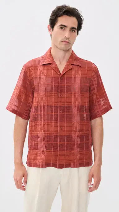 NN07 Ben Check Camp Shirt Sienna Heat M | Thumbnail 2