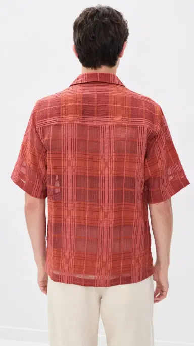 NN07 Ben Check Camp Shirt Sienna Heat M | Thumbnail 3