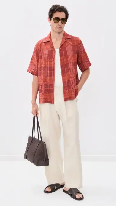 NN07 Ben Check Camp Shirt Sienna Heat M | Thumbnail 5