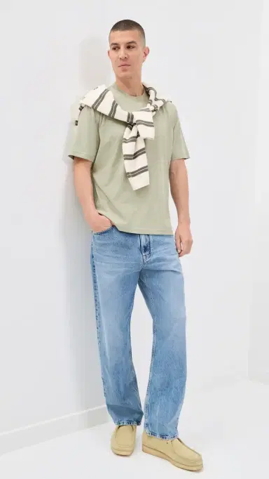 NN07 Adam T-Shirt Sage Green M | Thumbnail 5