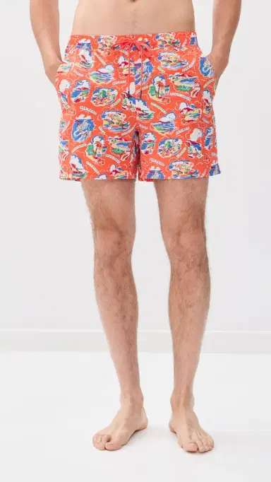 Fair Harbor The Bungalow wim Shorts 5'' Red Côte d'Azur | Thumbnail 2