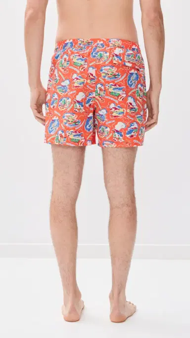 Fair Harbor The Bungalow wim Shorts 5'' Red Côte d'Azur | Thumbnail 3