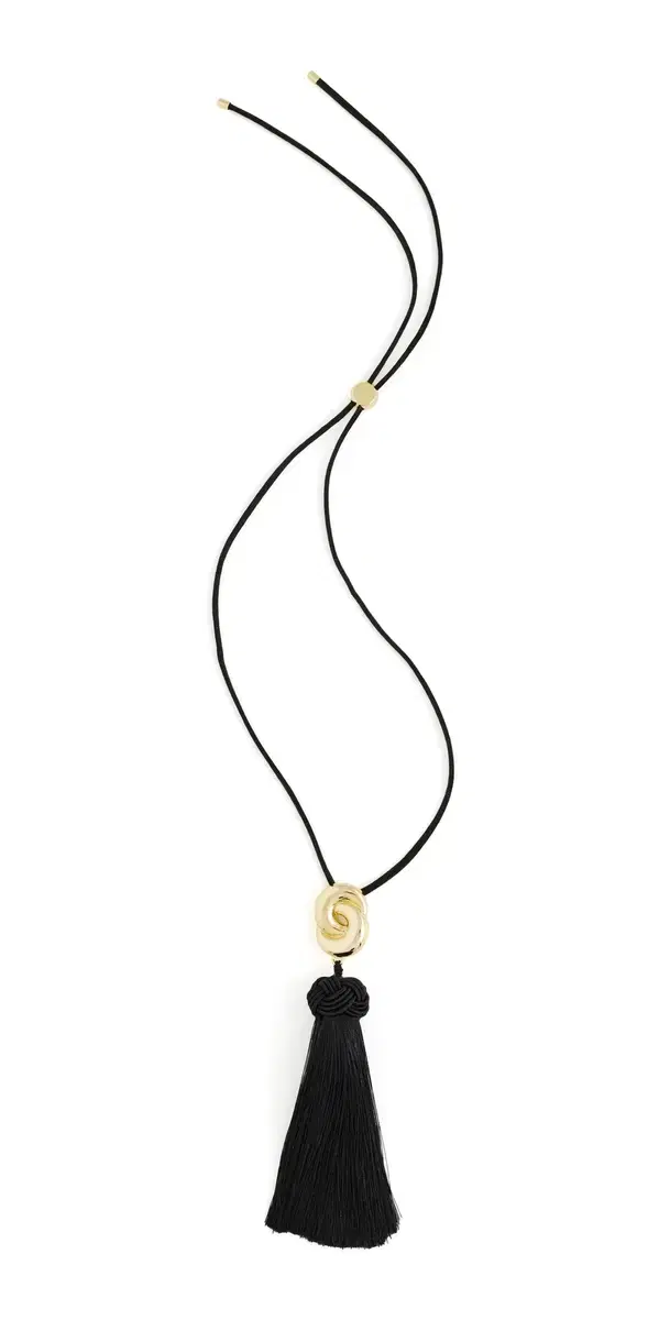 The Solstice Knot Tassel Necklace Gold One Size