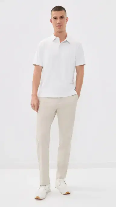 Beyond Yoga All In Active Polo Crisp White | Thumbnail 5