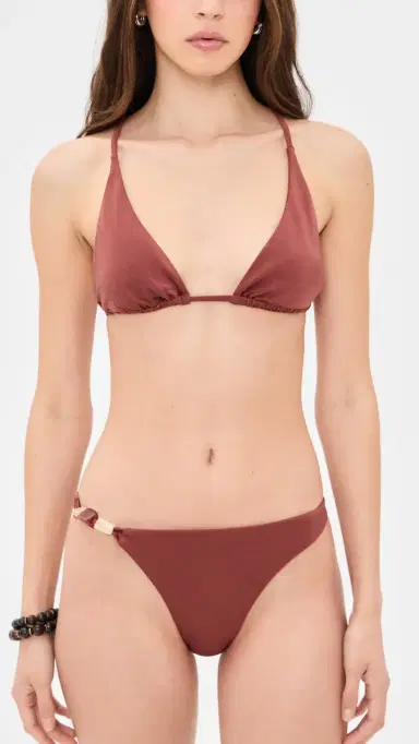 vitamin A Terra Halter Triangle Bikini Top Red Ochre L | Thumbnail 5