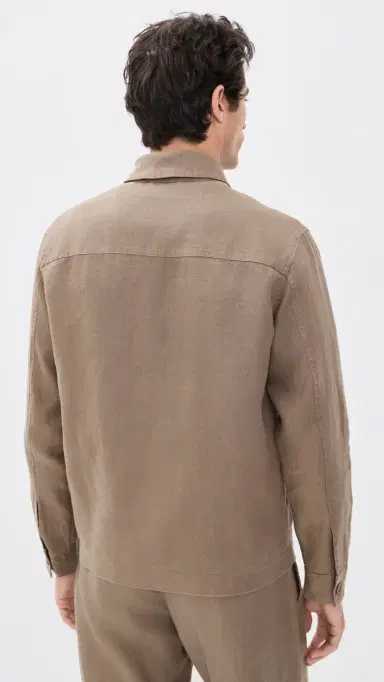 NN07 Alban Linen Zip Jacket Clay Mirage L | Thumbnail 3