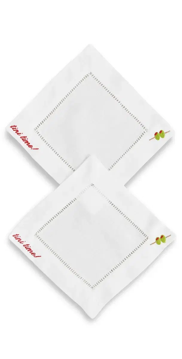 Abbode Tini Time Napkins White One Size