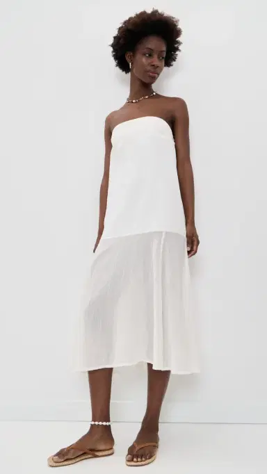Free People Sabeen Tube Midi Dress Clean | Thumbnail 2