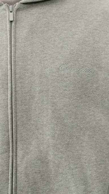 Fear of god Signature Classic Full Zip Hoodie Concrete Heather/Dark Concrete S | Thumbnail 6