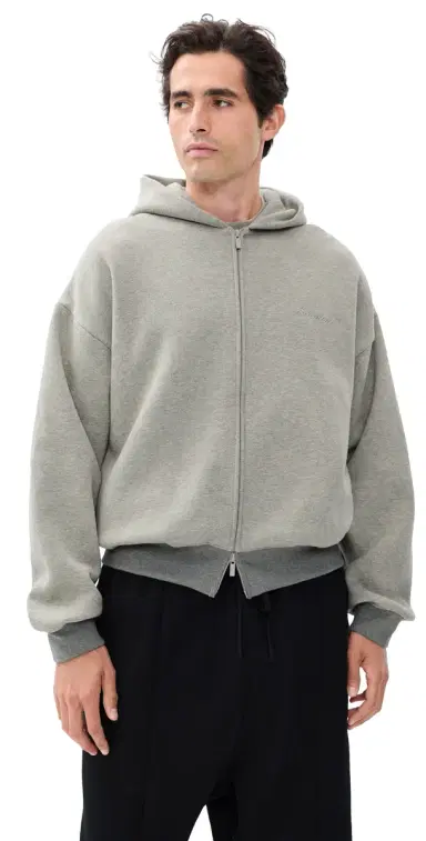 Fear of god Signature Classic Full Zip Hoodie Concrete Heather/Dark Concrete S | Thumbnail 1
