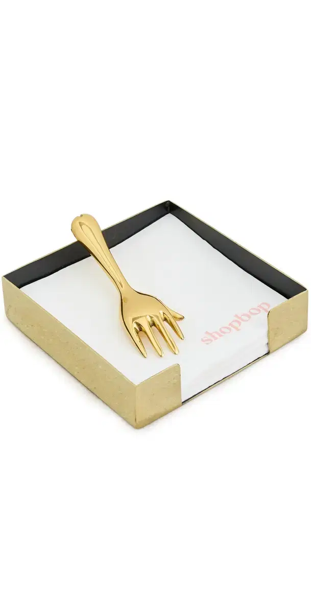 Jonathan Adler Eve Cocktail Napkin Holder Brass One Size