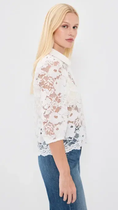 Generation Love Tammy Mesh Lace Shirt White | Thumbnail 4