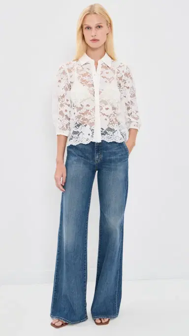 Generation Love Tammy Mesh Lace Shirt White | Thumbnail 5