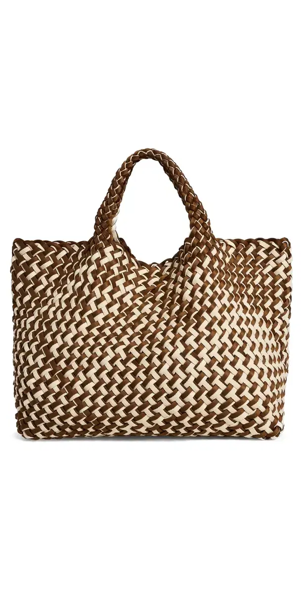 St Barths Medium Tote Carmel (Double Weave) One Size
