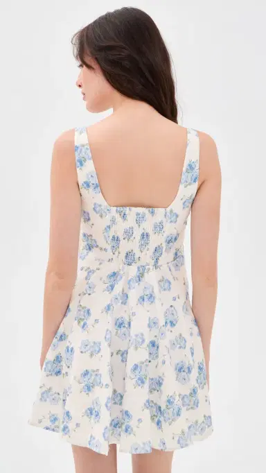 LoveShackFancy Nabi Dress Blue Marina 8 | Thumbnail 3