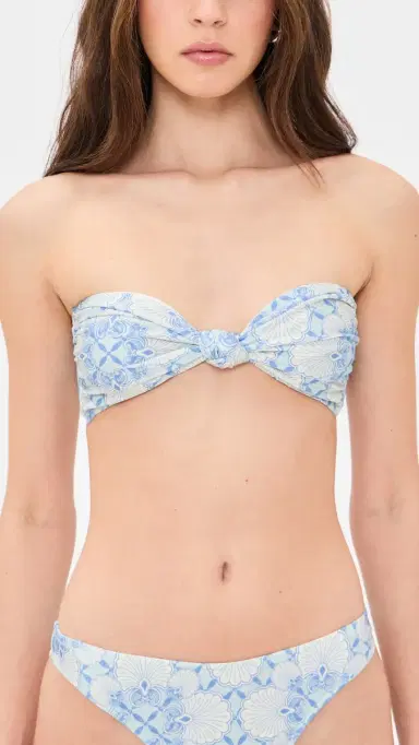 Shani Shemer Barbara Bikini Top Aqua hell Print | Thumbnail 2