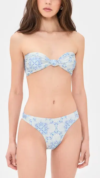 Shani Shemer Barbara Bikini Top Aqua hell Print | Thumbnail 5