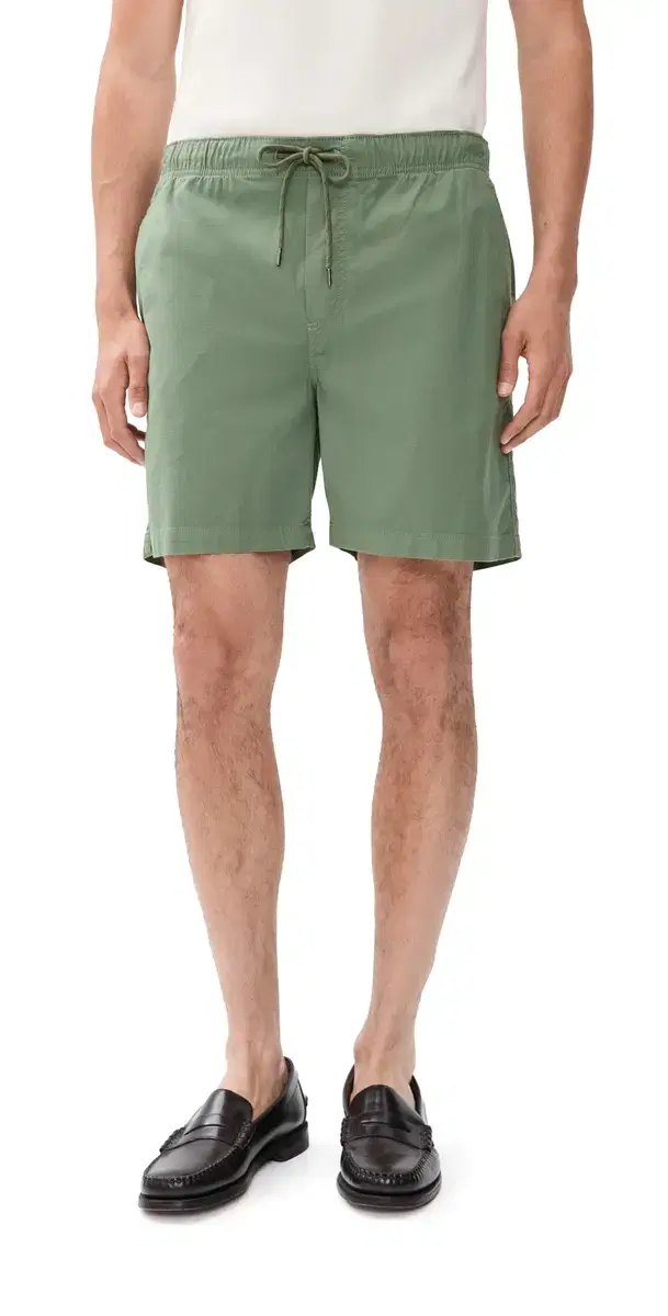 Faherty Essential Drawstring horts 6 Desert Olive
