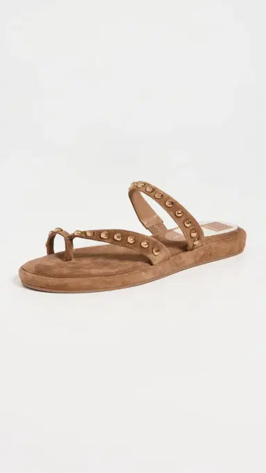 Dolce Vita Amary Stud Sandals Light Brown Suede | Thumbnail 2