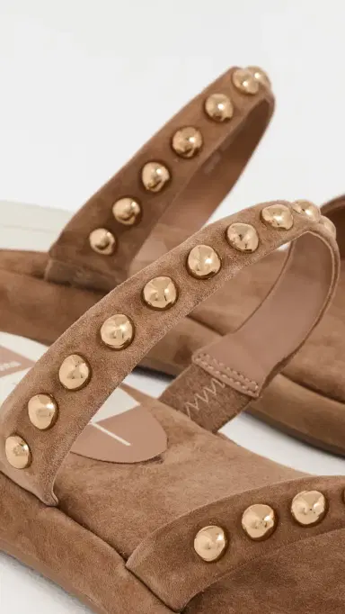 Dolce Vita Amary Stud Sandals Light Brown Suede | Thumbnail 6