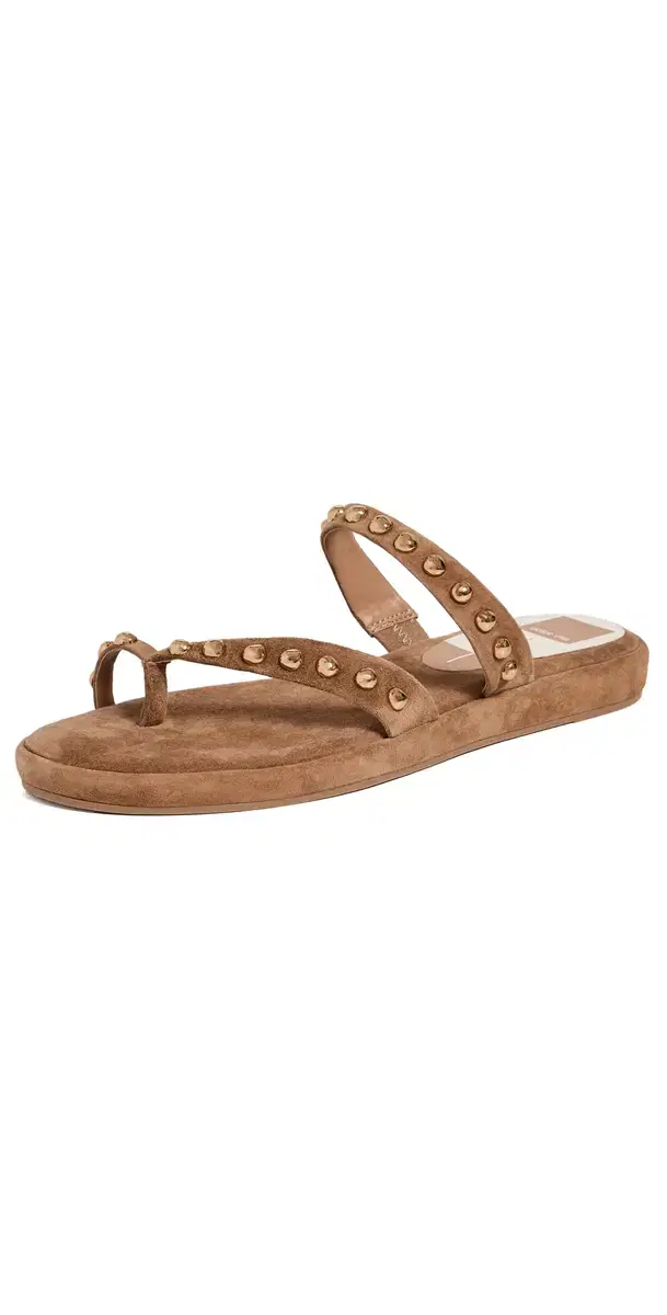 Amary Stud Sandals Light Brown Suede Amary Stud Sandals Light Brown Suede