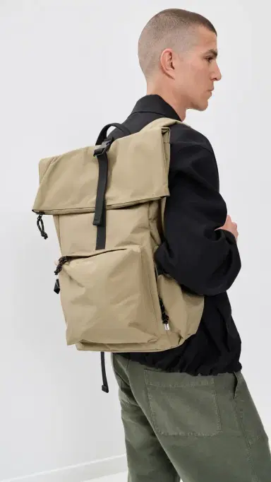 NN07 Roll Top Backpack Desert Khaki | Thumbnail 3 NN07 Roll Top Backpack Desert Khaki | Thumbnail 3