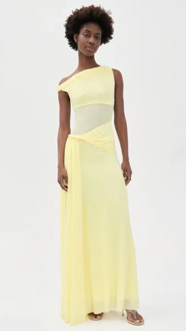 Misha The Sisal Mesh Dress Lemon S | Thumbnail 2 Misha The Sisal Mesh Dress Lemon S | Thumbnail 2