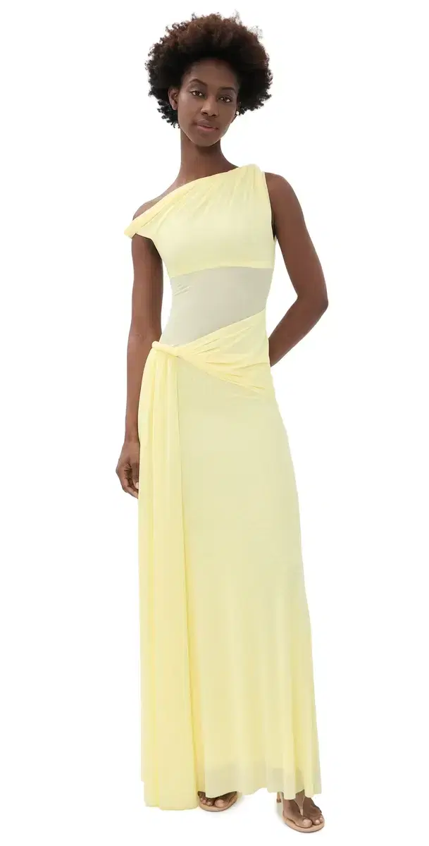 MISHA The isal Mesh Dress Lemon