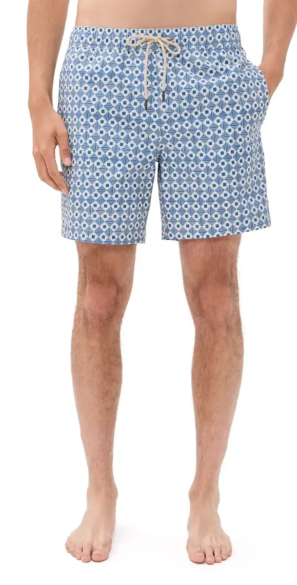 Fair Harbor The Bayberry wim Trunks 7 eersucker ea Blue Tiles