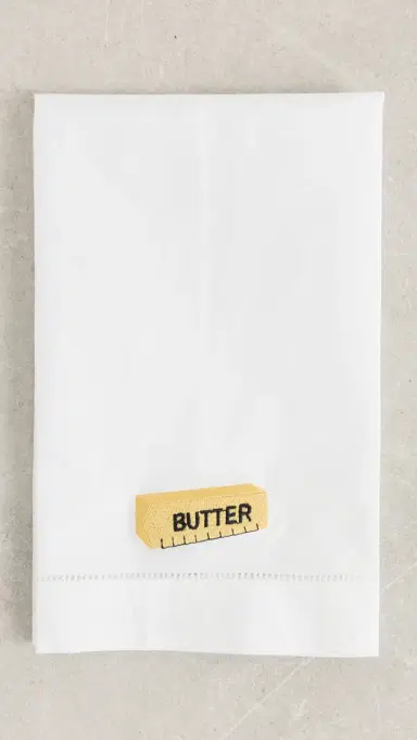 Abbode Butter Tea Towel White One Size | Thumbnail 2