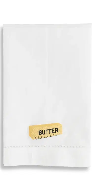 Abbode Butter Tea Towel White One Size | Thumbnail 1