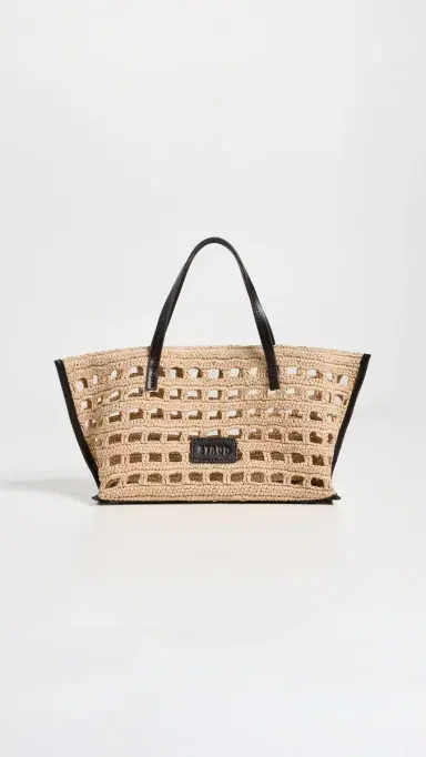 Staud Christos Mini Tote Raffia Crochet | Thumbnail 2