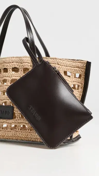 Staud Christos Mini Tote Raffia Crochet | Thumbnail 5