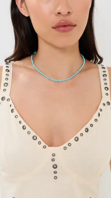 By Adina Eden Colored Bead Choker Necklace | Thumbnail 3