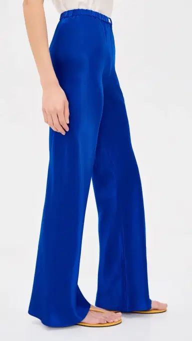 Comme Si Silk Bias Pants Blue | Thumbnail 4