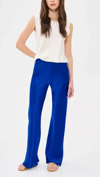 Comme Si Silk Bias Pants Blue | Thumbnail 5