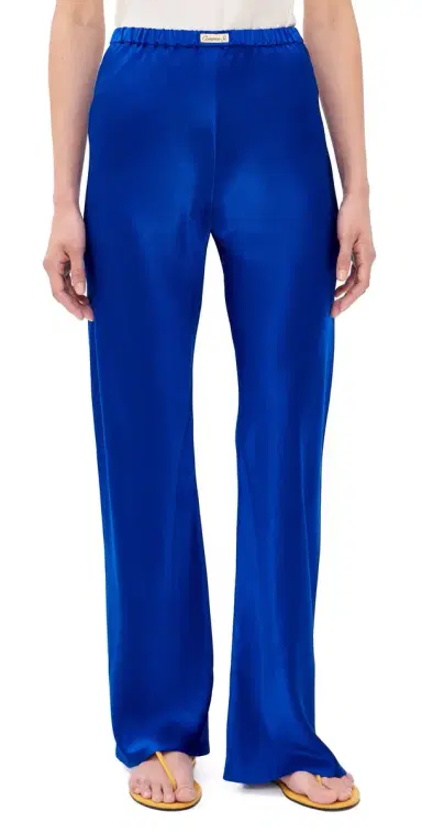 Comme Si Silk Bias Pants Blue | Thumbnail 1