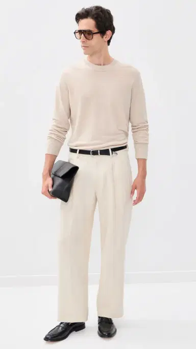 NN07 Ten Linen Sweater Oat | Thumbnail 5