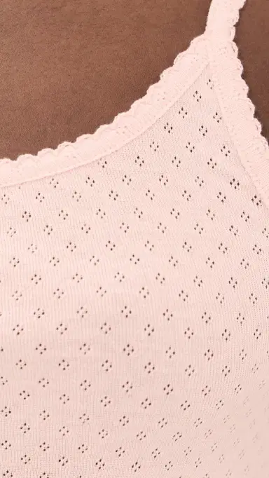 RE/DONE Jolie Tank Pink Salt Honeycomb M | Thumbnail 6