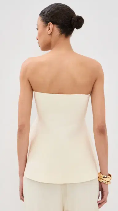 Aligne Amy Knitted Bandeau Peplem Top Ivory L | Thumbnail 3 Aligne Amy Knitted Bandeau Peplem Top Ivory L | Thumbnail 3