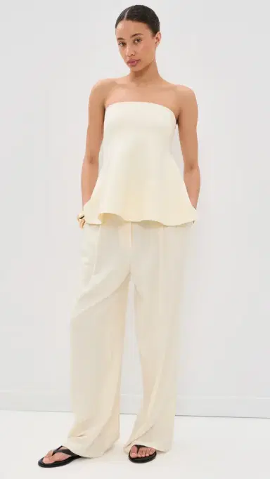 Aligne Amy Knitted Bandeau Peplem Top Ivory L | Thumbnail 5 Aligne Amy Knitted Bandeau Peplem Top Ivory L | Thumbnail 5
