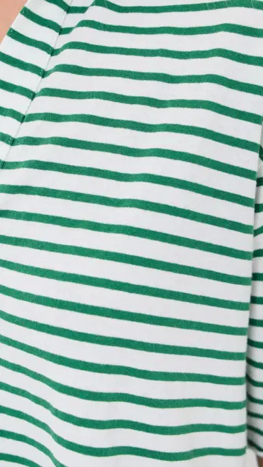 Frank & Eileen Patty Popover Short Sleeve Henley Green & White Stripe | Thumbnail 6 Frank & Eileen Patty Popover Short Sleeve Henley Green & White Stripe | Thumbnail 6
