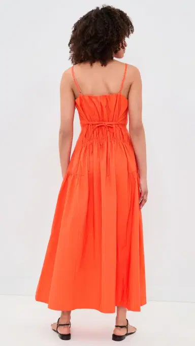 Proenza Schouler White Label ichelyn Dress In Poplin Orange | Thumbnail 3