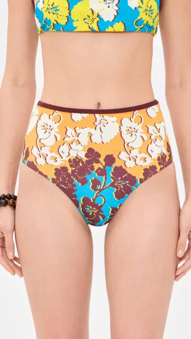 ALÉMAIS plice High Waisted Bikini Bottoms Multi | Thumbnail 2