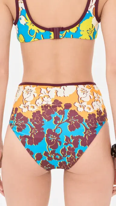 ALÉMAIS plice High Waisted Bikini Bottoms Multi | Thumbnail 3