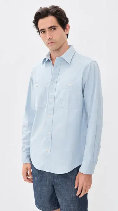NN07 Colby Cotton Utility Shirt Sky Mist S | Thumbnail 2 NN07 Colby Cotton Utility Shirt Sky Mist S | Thumbnail 2